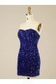 Short Sweetheart Velvet Sequin Homecoming Dress / Prom Dress