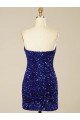 Short Sweetheart Velvet Sequin Homecoming Dress / Prom Dress