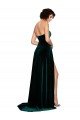 Sweetheart Fluid Velvet Bridesmaid Dress / Prom Dress with High Split
